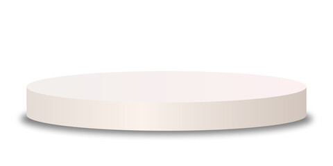 white circular product podium with transparent background