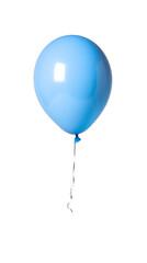 Blue balloon isolated on transparent background