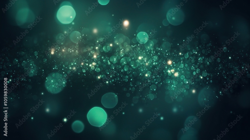 Poster glowing 3d abstract background with bokeh effect