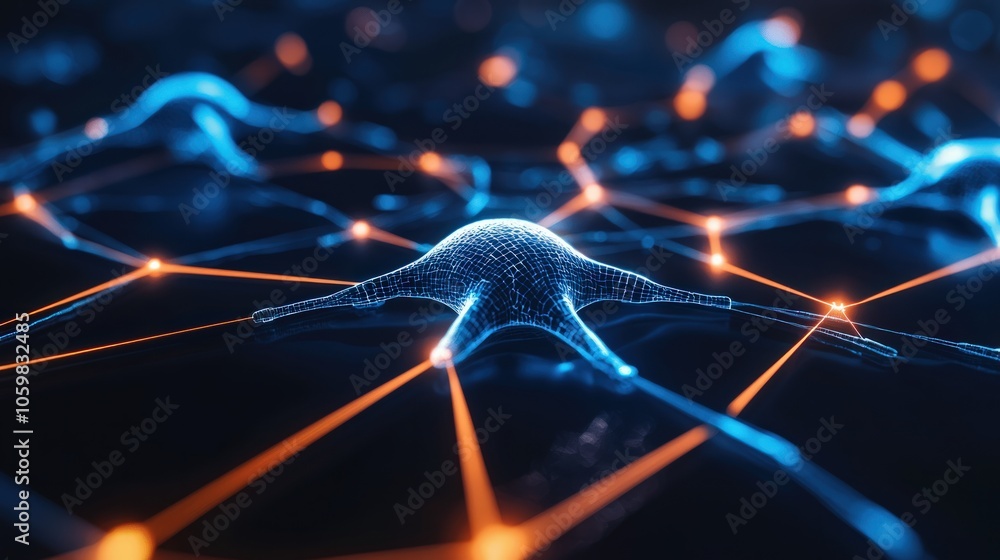 Poster exploring the intricacies of neural networks and their impact on modern technology
