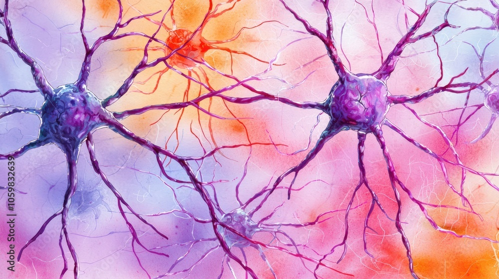 Aufkleber exploring the intricate network of neurons unveiling the mysteries of the brain's connectivity