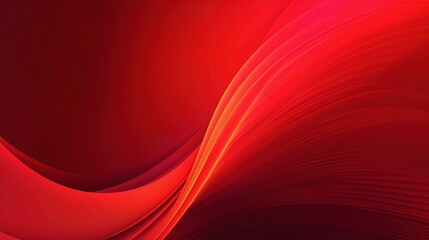 Fototapeta premium Vibrant Red Abstract Background with Curved Lines