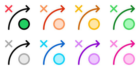 Fototapeta premium Editable strategy arrow vector icon. Part of a big icon set family. Perfect for web and app interfaces, presentations, infographics, etc