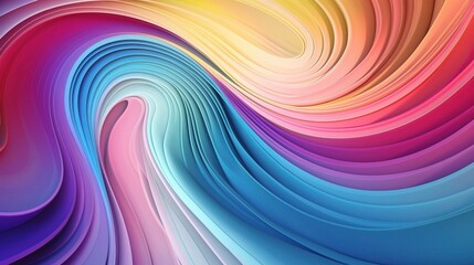 Obraz premium Colorful 3D Wave Pattern Background Design