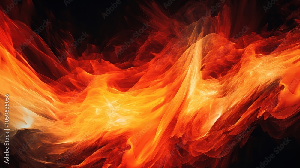 Poster dynamic 3d flame abstract background