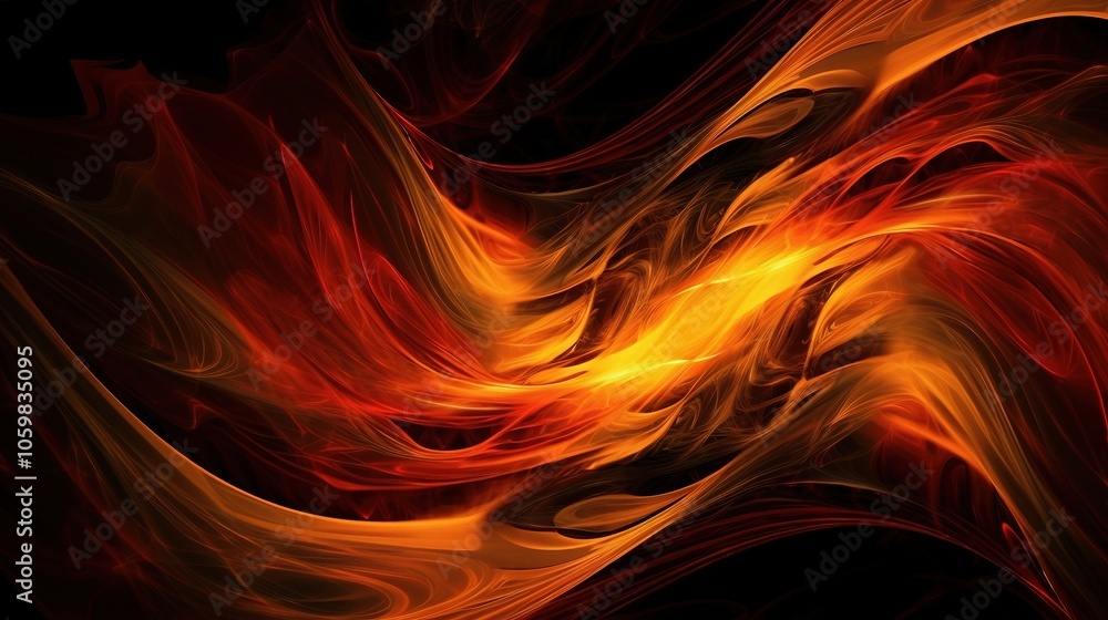 Poster abstract flame patterns in 3d style