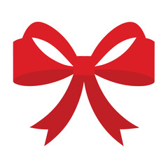 red bow with ribbon, red bow isolated on white, red ribbon bow
