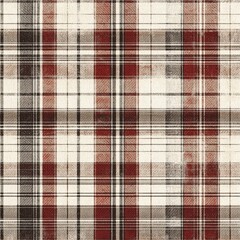 Red, Brown, and White Plaid Fabric ,seamless pattern ,textile design