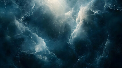 Abstract Dark Blue and White Swirling Cloud Background