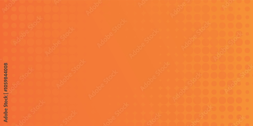 Poster abstract orange background with diagonal lines. modern dots.
