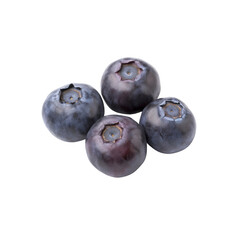 Obraz premium Closeup of Fresh Blueberries Isolated on on white background