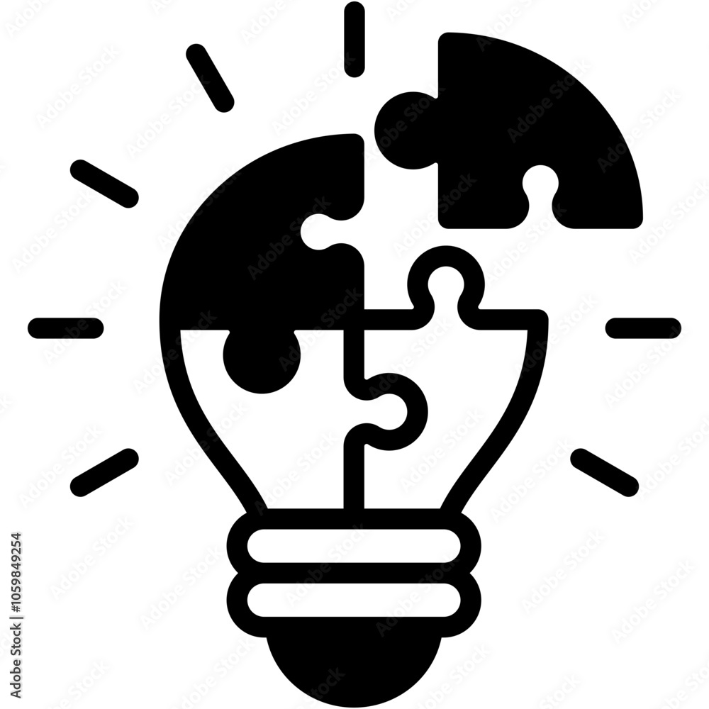 Poster problem solving icon