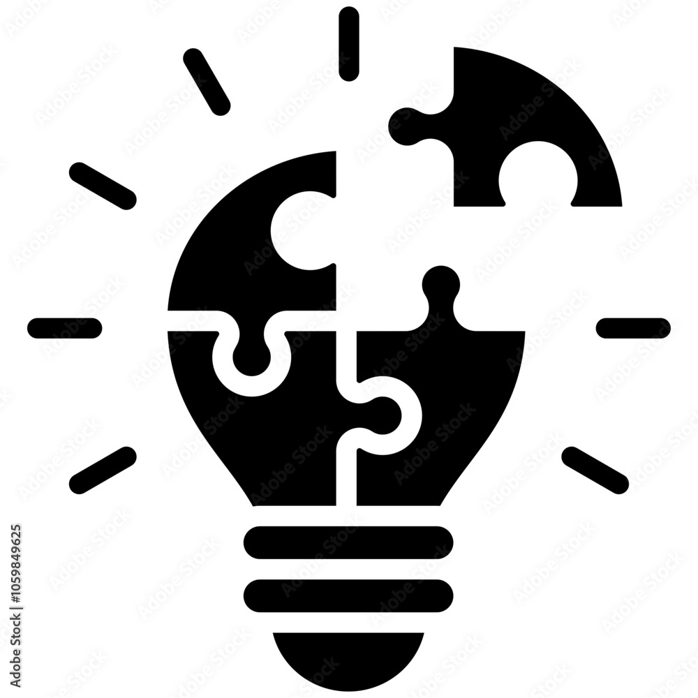 Poster problem solving icon