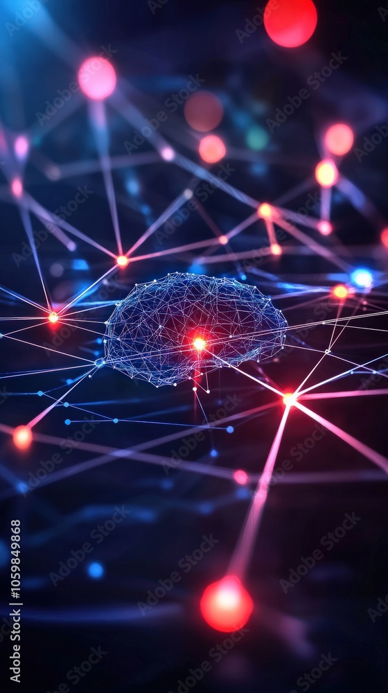 Poster exploring the intricacies of neural networks and their impact on modern technology