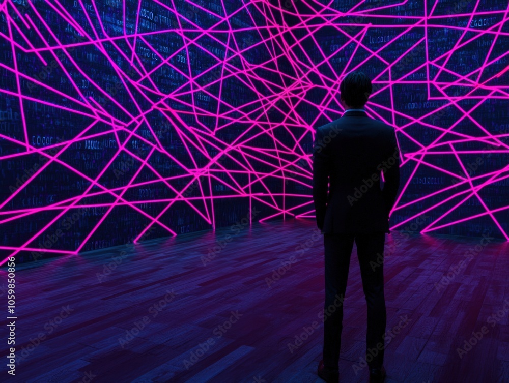 Poster exploring the intersection of technology and human experience in a digital space