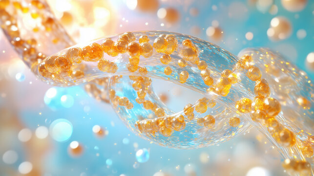 Folate Hologram Depicting DNA Synthesis and Its Essential Role in Healthy Cell Division, Aiding in Birth Defect Reduction