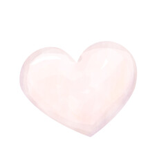 Pink heart for valentine's day, mother's day, friends, girlfriends. Concept of love, relationship, art, painting. Watercolor and marker illustration. Hand drawn art. 