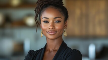 Professional Female Real Estate Agent Showcasing Properties, Representing the Dynamic Real Estate Industry with Expertise and Client Engagement