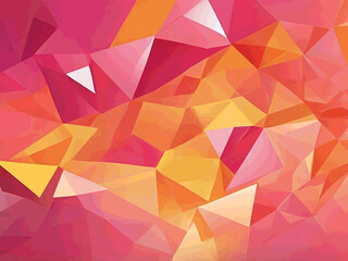 Fototapeta premium Abstract background consisting of triangles Geometric design illustration ink, yellow, orange colors