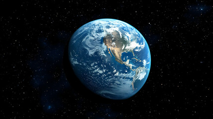 Obraz premium Planet Earth in Space - Realistic Illustration