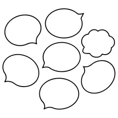 set of colorful speech bubbles, speech bubbles set, set of speech bubbles