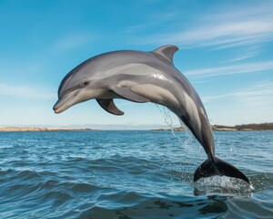 Obraz premium dolphin jumping out of water