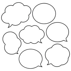set of colorful speech bubbles, speech bubbles set, set of speech bubbles