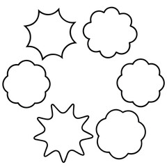 set of comic speech bubbles, speech bubbles set, set of speech bubbles