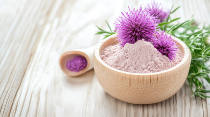 Holographic Image of Milk Thistle Extract Illustrating Its Role in Liver Detox and Digestive Health