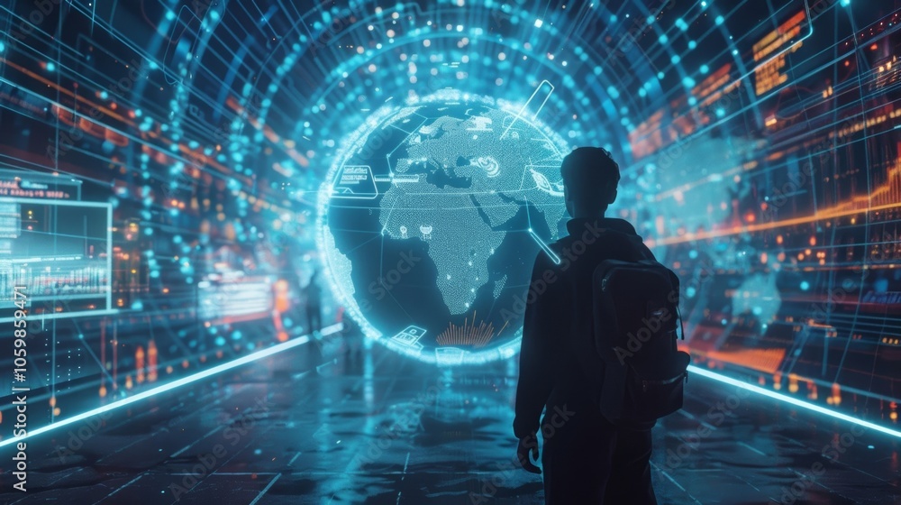 Poster a traveler using a 5genabled ar translation app to instantly understand and communicate with locals 