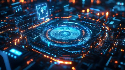 Fototapeta premium Exploring the Future of Technology A Deep Dive into the Intricate World of Digital Circuits and Data Management Systems