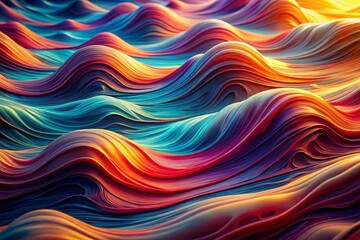 Obraz premium a colorful wave is shown with a colorful background