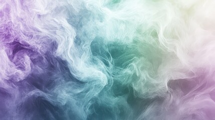Fototapeta premium Soft hues of green, lavender, and yellow swirl together, creating a calming abstract composition that evokes tranquility and creativity. Perfect for a serene atmosphere or artistic inspiration.