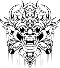 Hand drawn of barong ornament