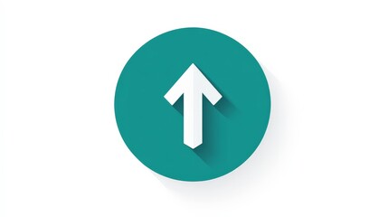 Arrow in Circle Signifying Upload Action