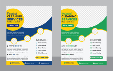 Obraz premium cleaning services flyer