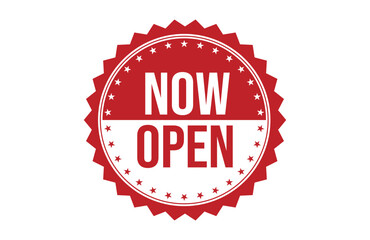 Obraz premium Red banner now open isolated on white background.