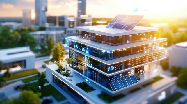Innovative digital blueprint of a smart building harnessing sustainable energy solutions