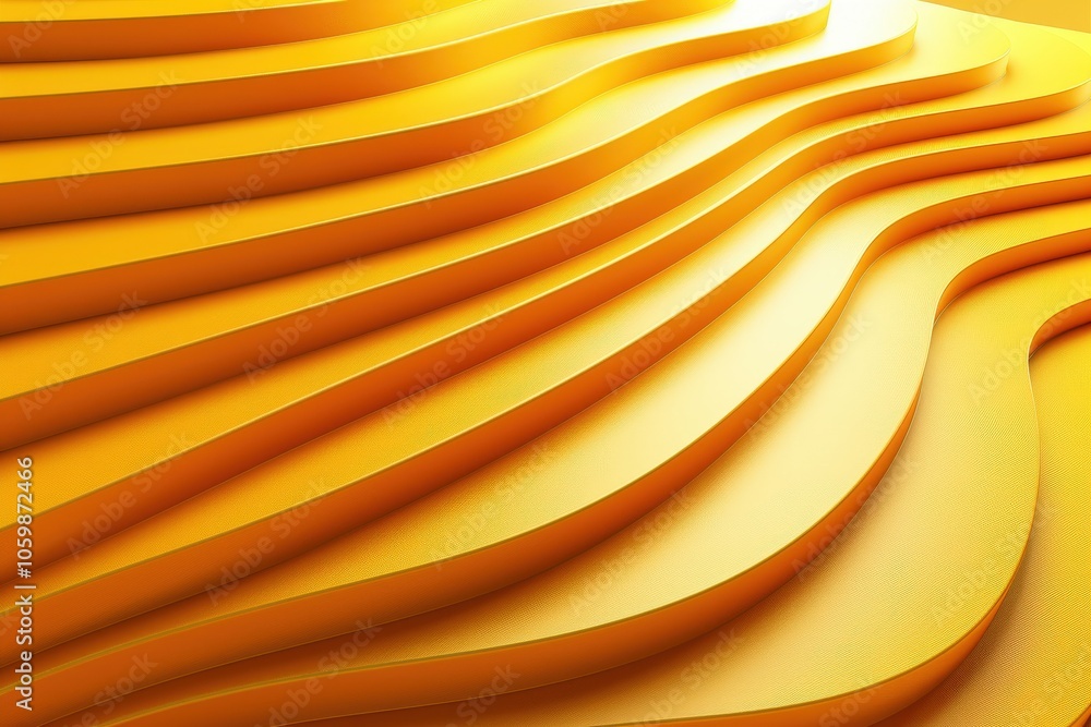 Poster the image is a close up of a yellow surface with a wave pattern