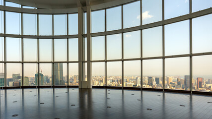 Fototapeta premium Tokyo central area scenic view seen from observation deck
