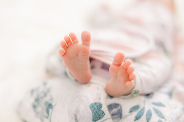 Newborn baby feet