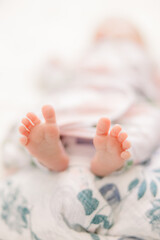 Newborn baby feet