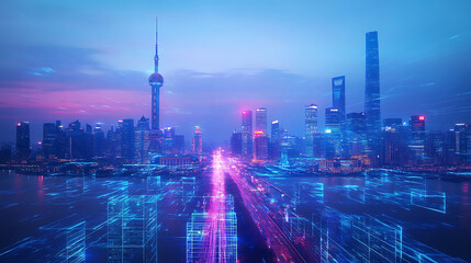 Naklejka premium future city