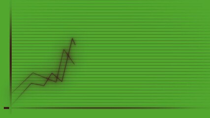 Stock market indicator, graph and overlap for financial sector, economy and exchange .trading  graph animation  - Powered by Adobe
