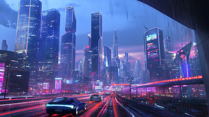 Fototapeta premium future city