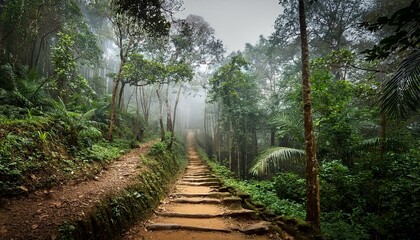 Obraz premium Wild Wonders: Trekking the Enchanting Jungle Trails of Sri Lanka
