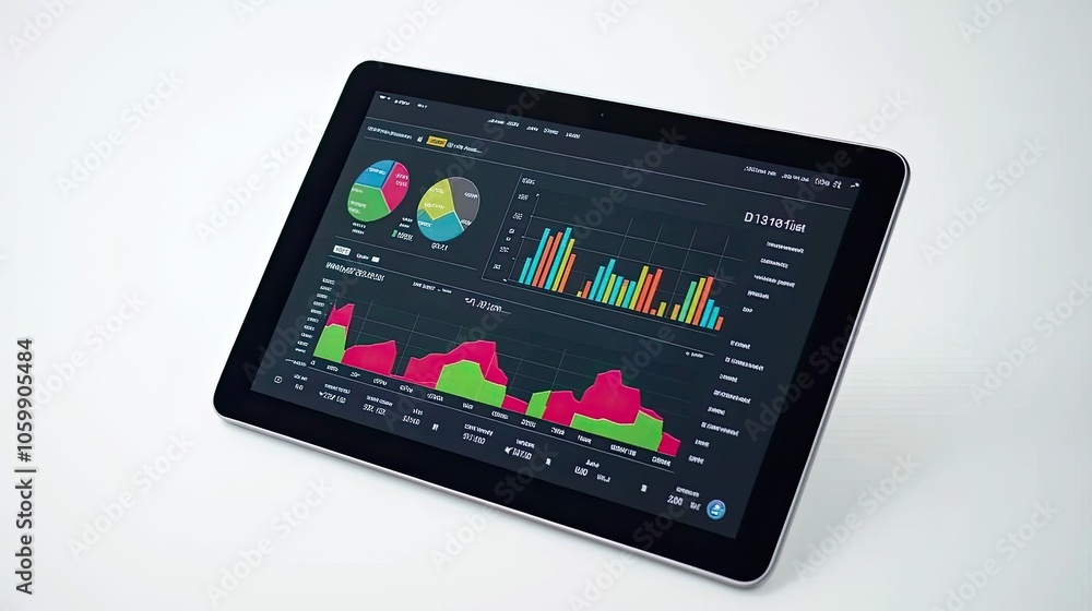 Poster data analysis on digital tablet display