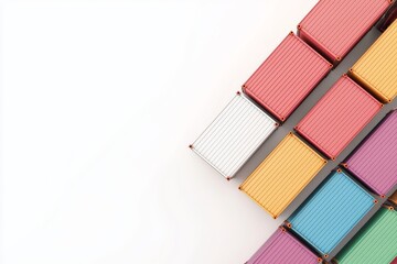 Colorful Shipping Containers in Modern Arrangement