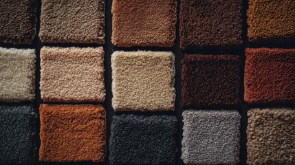 Fototapeta premium Colorful Textile Swatches for Interior Design Inspiration