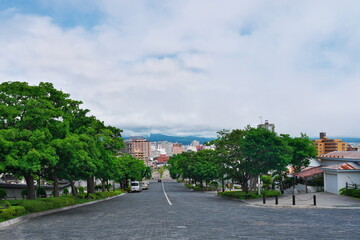 海の見える坂道